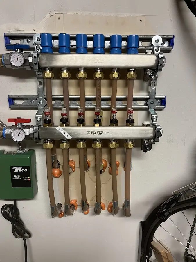 Plumber performing Gas Leak Detection at a residential property in Crookston